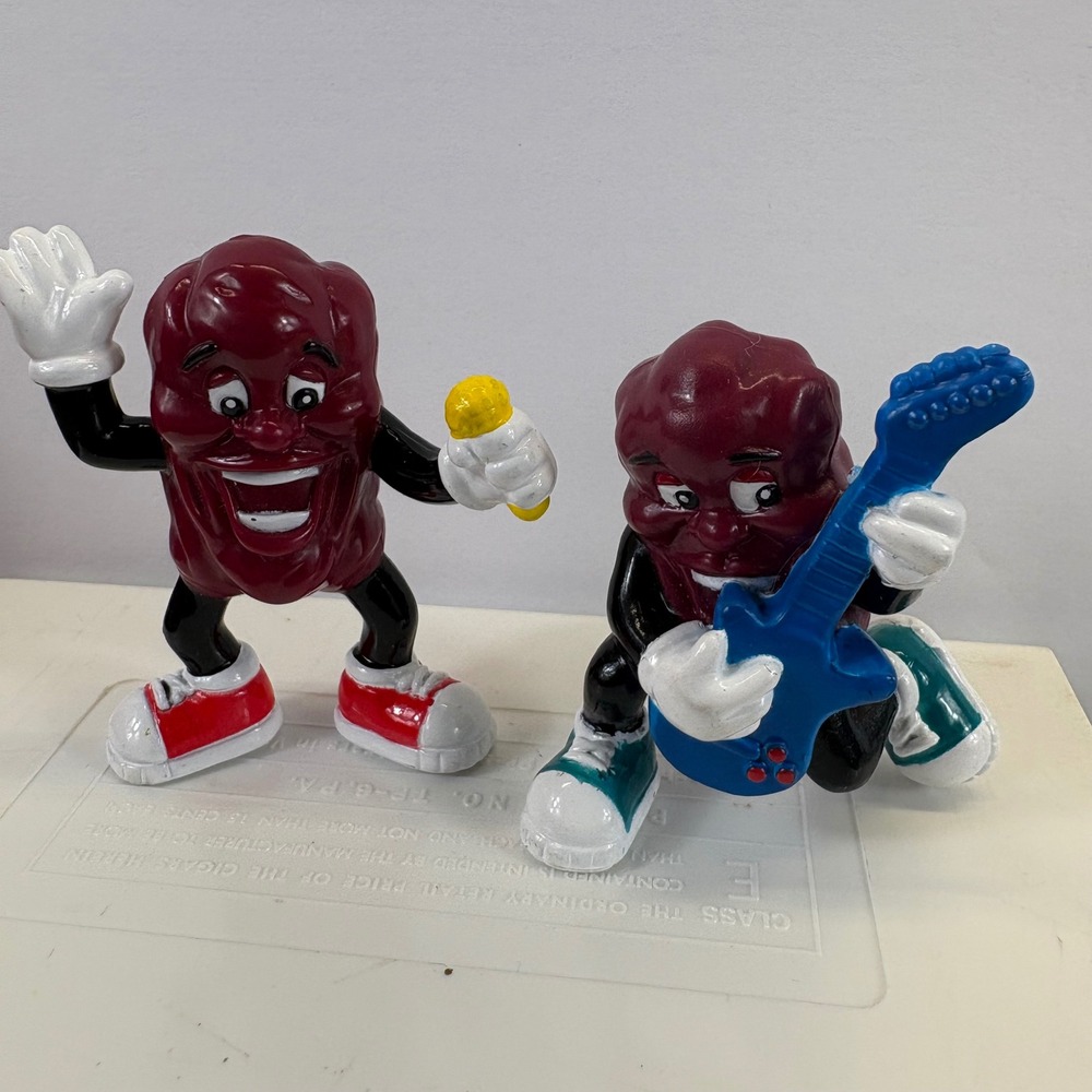 VTG 2001 Hardee's California Raisins Figurines Singer Guitarist Guitar Music